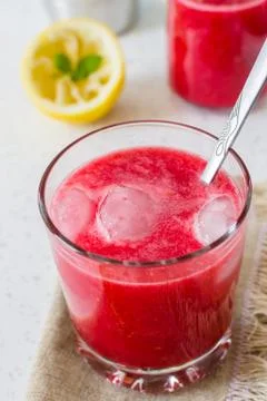 Raspberry juice Stock Photos
