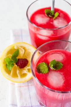 Raspberry juice Stock Photos
