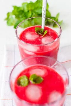 Raspberry juice Stock Photos
