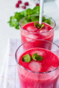 Raspberry juice Stock Photos