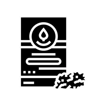 Raspberry leaf tea glyph icon vector illustration Stock Illustration