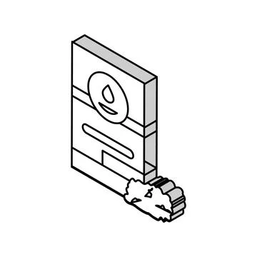 Raspberry leaf tea isometric icon vector illustration Stock Illustration
