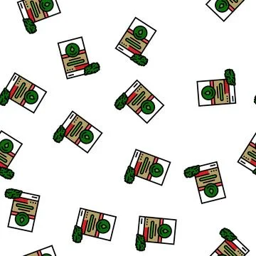 Raspberry leaf tea vector seamless pattern Stockillustratie