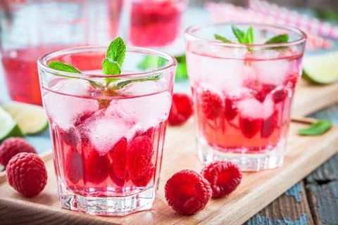 Raspberry lemonade Stock Photos