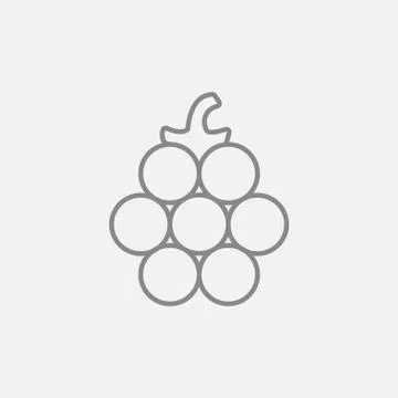 Raspberry line icon 스톡 일러스트