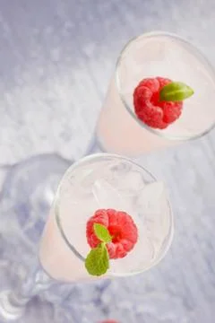 Raspberry liqueur Stock Photos