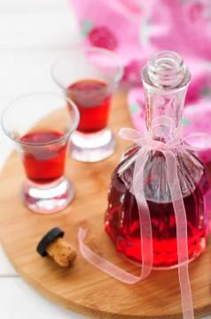 Raspberry Liqueur Stock Photos