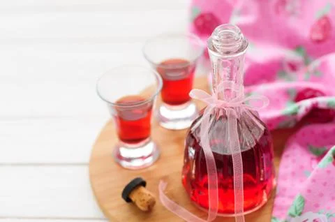 Raspberry Liqueur Stock Photos