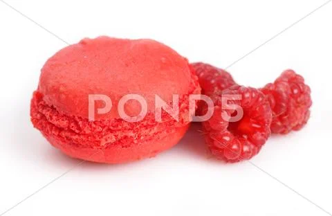 Raspberry macaroon Stock-Fotos