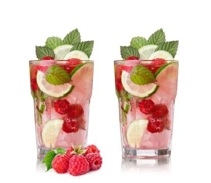 Raspberry mojito Stock Photos