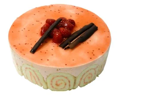 Raspberry mousse cake Foto stock