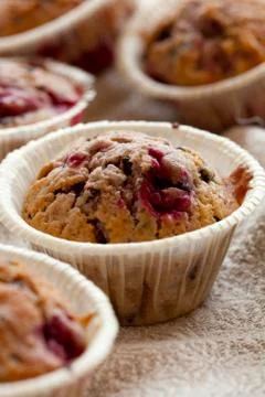 Raspberry muffins Foto stock