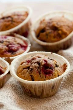 Raspberry muffins Foto stock