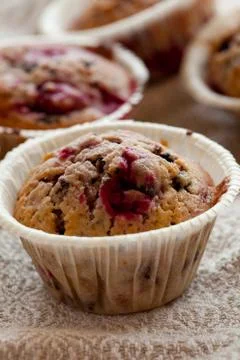 Raspberry muffins Foto stock