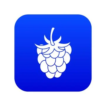 Raspberry or blackberry icon digital blue Illustrazione stock