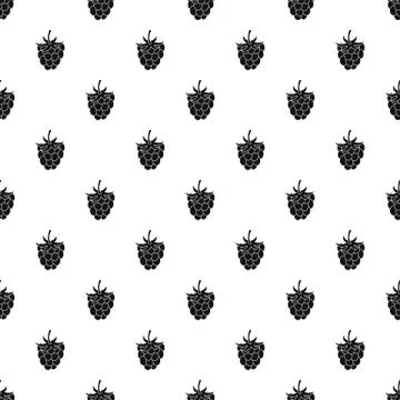 Raspberry or blackberry pattern vector Stockillustratie