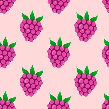 Raspberry pattern Stock Illustration