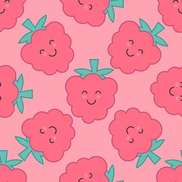 Raspberry pattern Stock Illustration