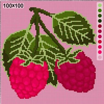 Raspberry pattern for knitting Stock Illustration