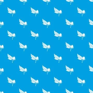 Raspberry pattern vector seamless blue Illustrazione stock