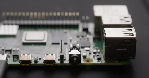 Raspberry Pi 4 Model B single-board computer Stock Footage 112744040