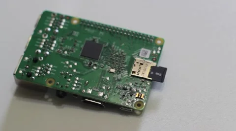 Raspberry PI  circuit board Stock Footage 51837381