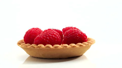 Raspberry pie in a basket. Stock Footage 157544915