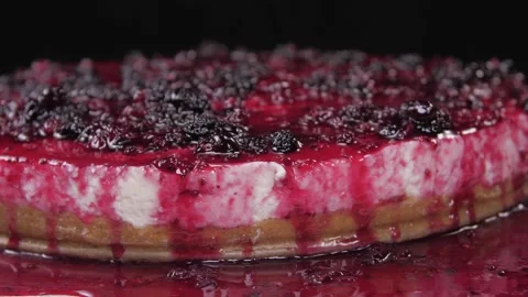 Raspberry pie cake 4k Stock Footage 150603657