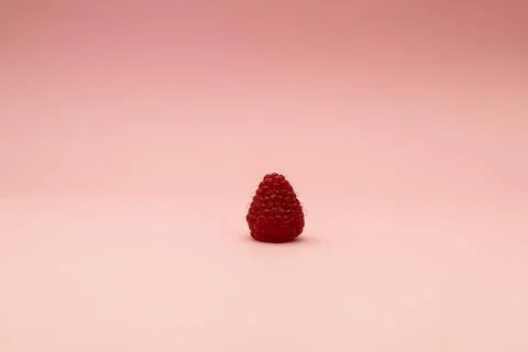 Raspberry on a pink background Stock Photos