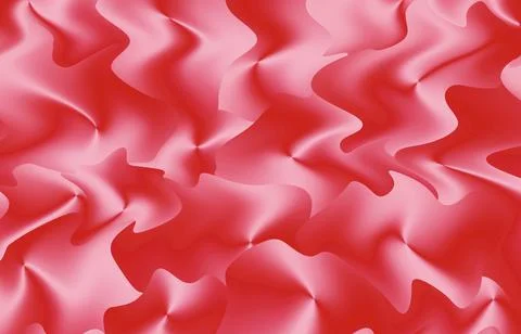 Raspberry red 3D futuristic wavy pattern for abstract background Stock Illustration