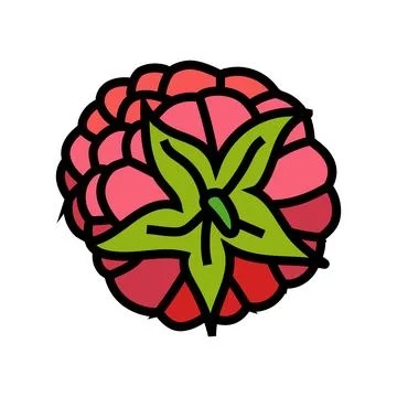 Raspberry ripe delicious fruit color icon vector illustration Stockillustratie