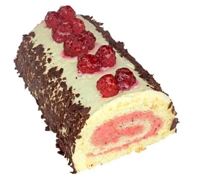 Raspberry roll Stock Photos