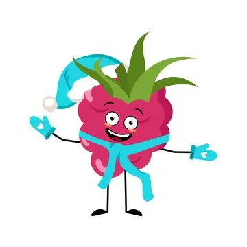 Raspberry Santa character Stock Illustration