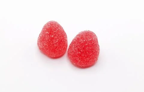 Raspberry-Shaped Gummies Stock Photos