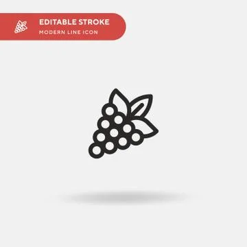 Raspberry Simple vector icon. Illustration symbol design template for web mob Stock Illustration