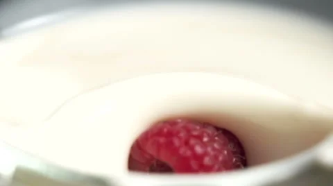 Raspberry slow motion Stock Footage 49551767