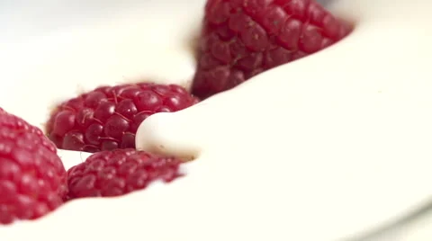 Raspberry slow motion Stock-Footage 49551829