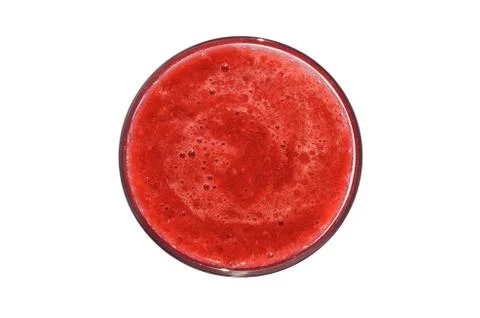 Raspberry smoothie isolated Stock Photos