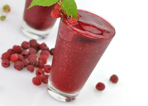 Raspberry smoothie Stock Photos
