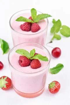 Raspberry smoothie Foto stock