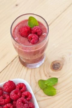Raspberry smoothie Stock Photos