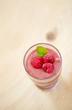 Raspberry smoothie Stock Photos