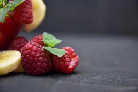 Raspberry smoothies, art soft focus Stock Photos
