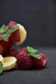 Raspberry smoothies, art soft focus 스톡 사진