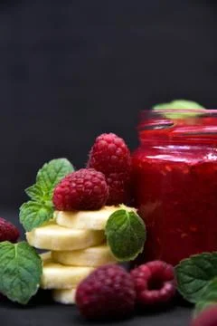 Raspberry smoothies, art soft focus Stock Photos