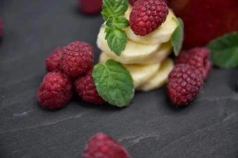 Raspberry smoothies, art soft focus Stock Photos