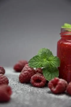 Raspberry smoothies, art soft focus Stock Photos