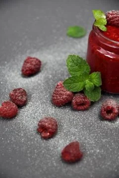 Raspberry smoothies, art soft focus Stock Photos