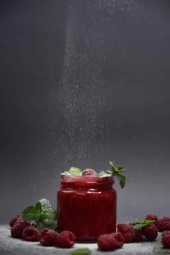 Raspberry smoothies, art soft focus Stock Photos