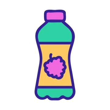 Raspberry soda icon vector. Isolated contour symbol illustration Stock Illustration